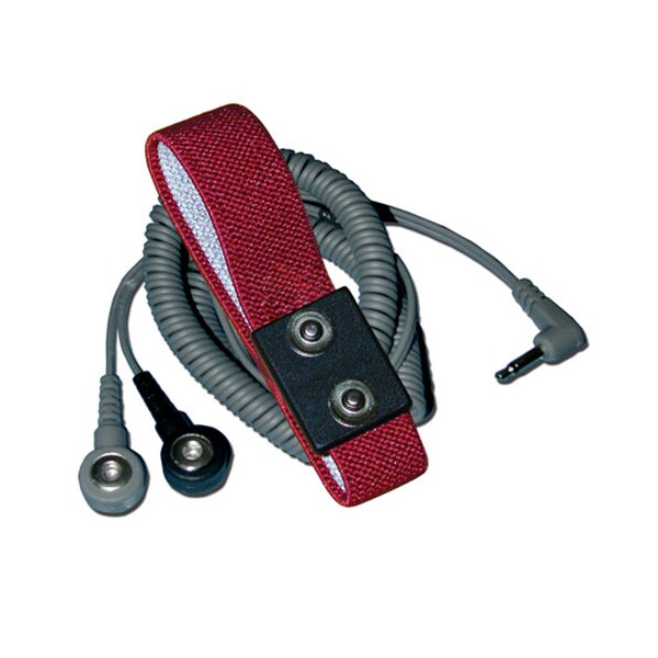 Wrist Strap Set, Dual Line Coil Cord, 12", 4mm Maroon